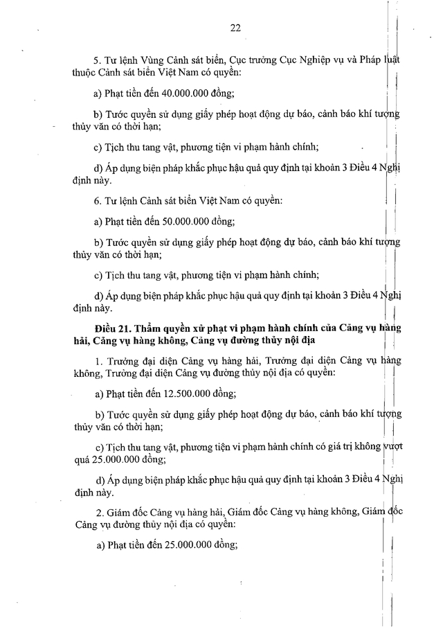 Nghị định số 219/2026/NĐ-CP quy định về xử phạt vi phạm hành chính trong lĩnh vực khí tượng thủy văn- Ảnh 22.