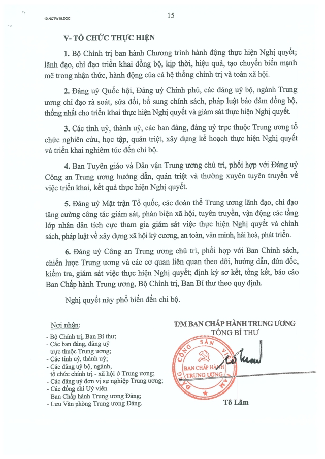 TOÀN VĂN: Nghị quyết số 18-NQ/TW về xây dựng xã hội kỷ cương, an toàn, văn minh, hài hòa, phát triển- Ảnh 15.
