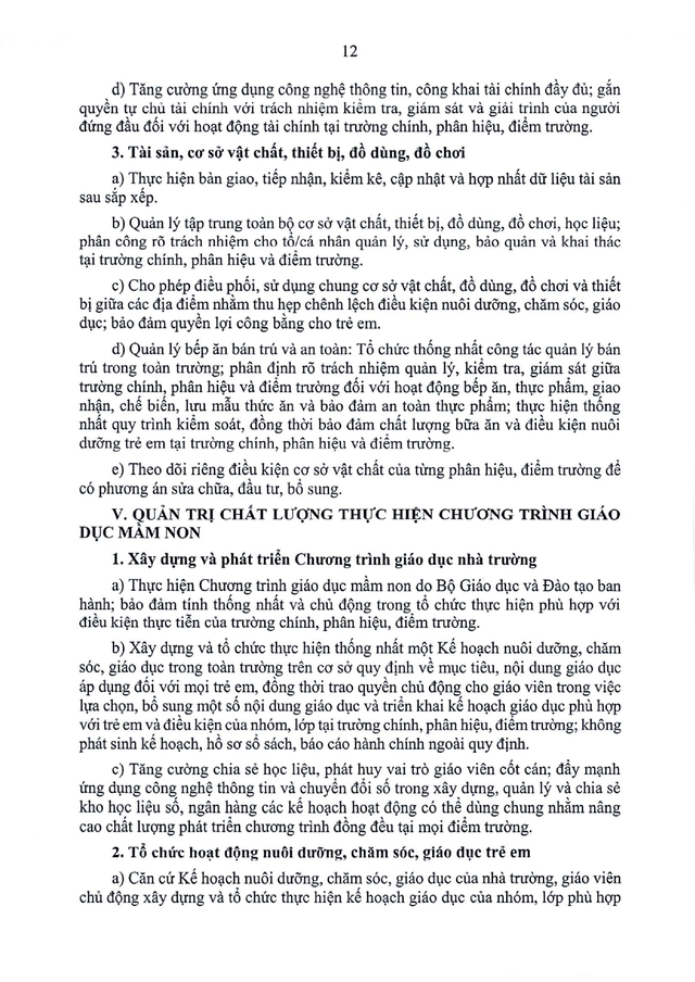 Công văn số 5555/BGDĐT-GDPT: Hướng dẫn tổ chức, hoạt động của trường mầm non, phổ thông sau sắp xếp- Ảnh 13.