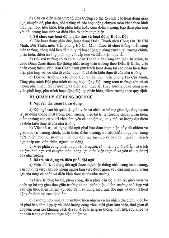 Công văn số 5555/BGDĐT-GDPT: Hướng dẫn tổ chức, hoạt động của trường mầm non, phổ thông sau sắp xếp- Ảnh 18.