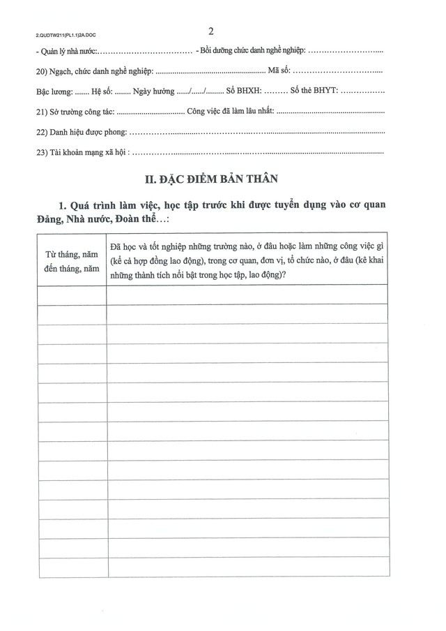 Quy định số 211-QĐ/TW về quản lý hồ sơ cán bộ- Ảnh 21.