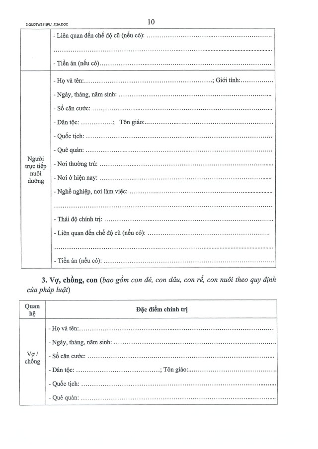 Quy định số 211-QĐ/TW về quản lý hồ sơ cán bộ- Ảnh 29.