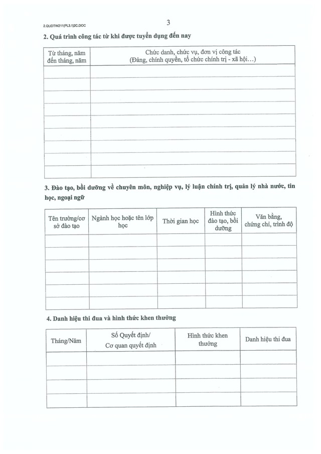 Quy định số 211-QĐ/TW về quản lý hồ sơ cán bộ- Ảnh 41.
