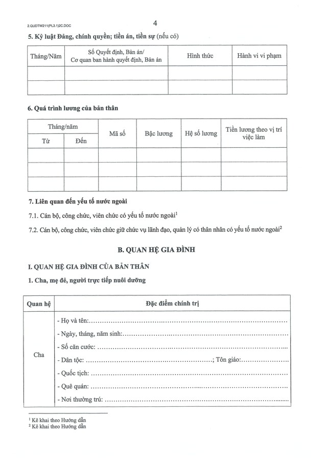 Quy định số 211-QĐ/TW về quản lý hồ sơ cán bộ- Ảnh 42.