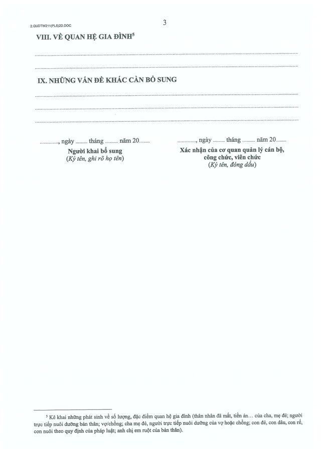 Quy định số 211-QĐ/TW về quản lý hồ sơ cán bộ- Ảnh 50.