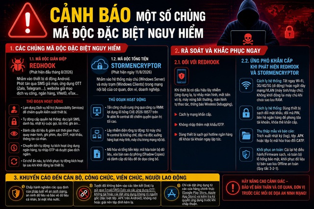 CẢNH BÁO CHỦNG MÃ ĐỘC ĐẶC BIỆT NGUY HIỂM, TẤN CÔNG TRỰC TIẾP vào HỆ THỐNG THÔNG TIN, ĐIỆN THOẠI CỦA CÁN BỘ, CÔNG CHỨC, VIÊN CHỨC, CÔNG DÂN- Ảnh 2.