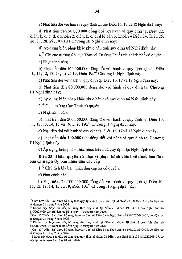 TOÀN VĂN: Nghị định quy định xử phạt vi phạm hành chính về thuế, hóa đơn- Ảnh 34.