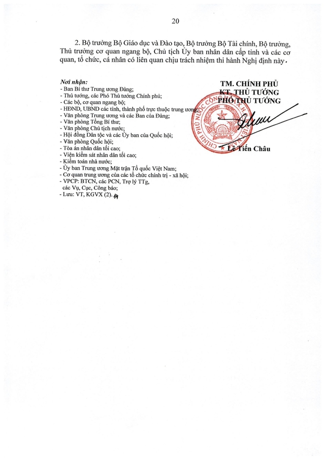 Nghị định 334/2026/NĐ-CP về cơ chế tài chính, chế độ tự chủ của đại học, giáo dục nghề nghiệp- Ảnh 20.