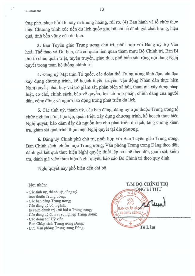 Nghị quyết số 26-NQ/TW về phát triển du lịch Việt Nam trở thành ngành kinh tế mũi nhọn trong kỷ nguyên mới- Ảnh 13.