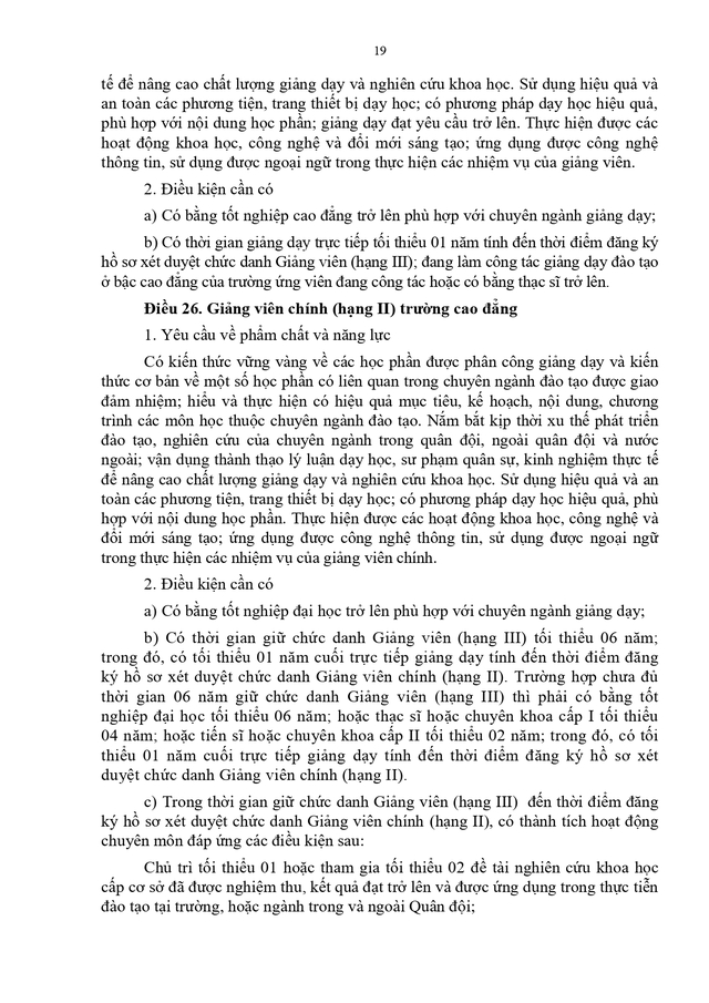 Dự thảo Thông tư quy định Tiêu chuẩn chức danh sĩ quan chuyên môn - kỹ thuật - nghiệp vụ trong Quân đội- Ảnh 21.