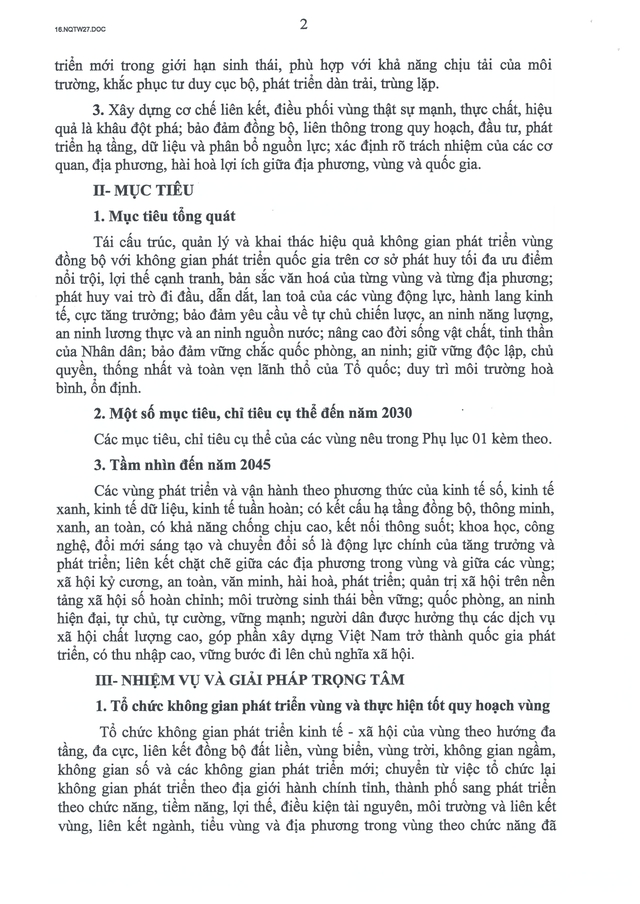 Nghị quyết số 27-NQ/TW về phát triển các vùng và tổ chức không gian phát triển quốc gia trong giai đoạn mới- Ảnh 2.