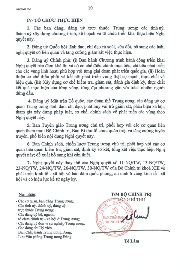 Nghị quyết số 27-NQ/TW về phát triển các vùng và tổ chức không gian phát triển quốc gia trong giai đoạn mới- Ảnh 10.