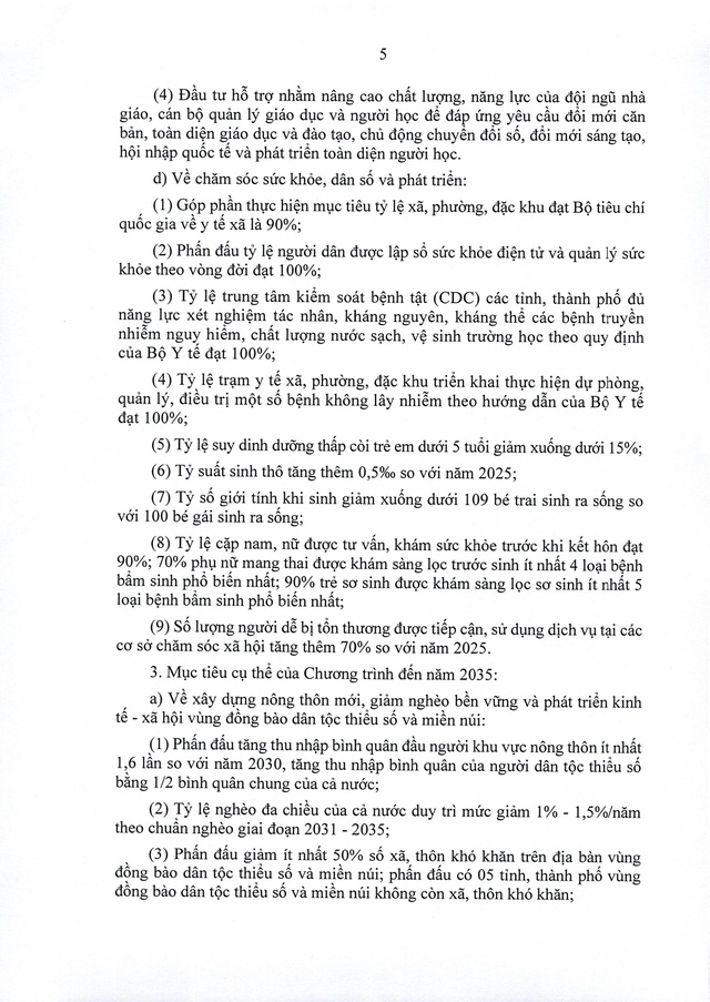 Nghị quyết số 46/2026/QH16 Chương trình mục tiêu quốc gia phát triển văn hóa - xã hội, nông thôn, dân tộc và miền núi- Ảnh 5.