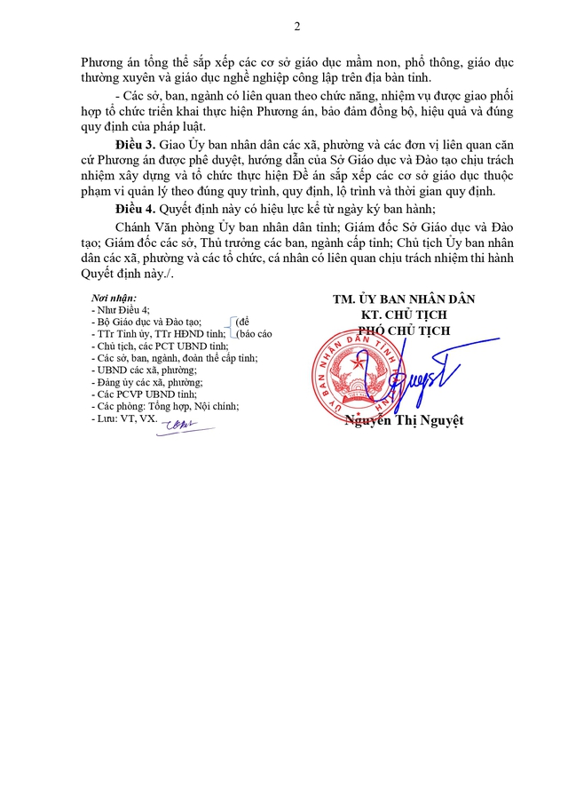 Quyết định số 1962/QĐ-UBND: Phương án tổng thể sắp xếp trường học, bố trí nhân sự giáo dục của Hà Tĩnh- Ảnh 3.
