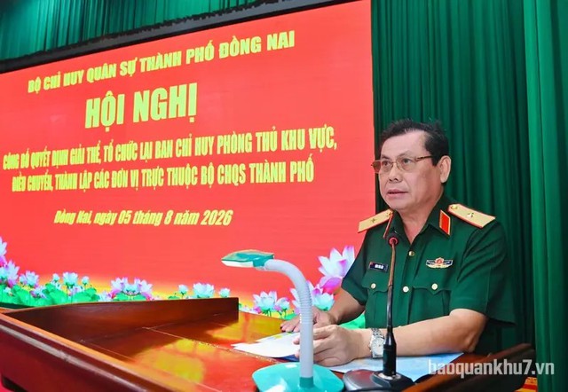 Giải thể, tổ chức lại Ban Chỉ huy phòng thủ khu vực, thành lập đơn vị mới, sắp xếp tổ chức quân sự địa phương tinh, gọn, mạnh- Ảnh 2.