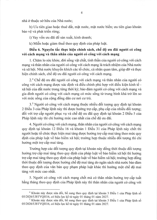 PHÁP LỆNH ƯU ĐÃI NGƯỜI CÓ CÔNG VỚI CÁCH MẠNG- Ảnh 5.