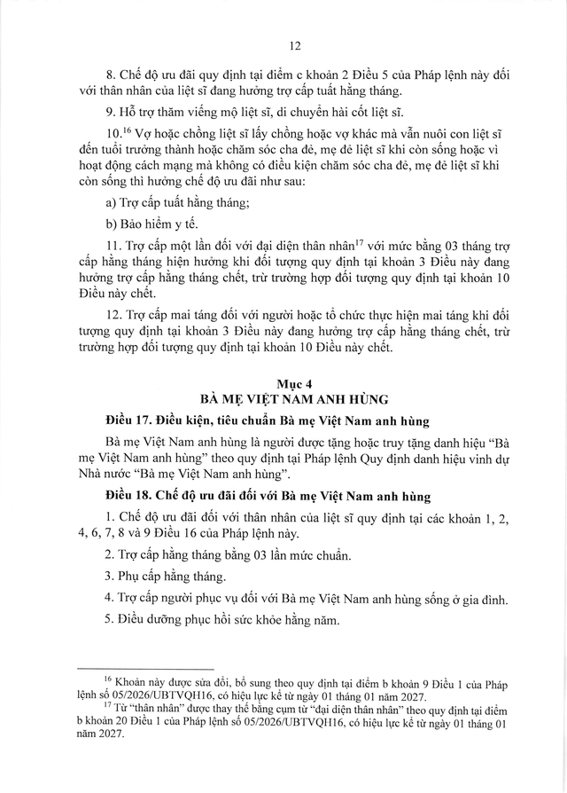 PHÁP LỆNH ƯU ĐÃI NGƯỜI CÓ CÔNG VỚI CÁCH MẠNG- Ảnh 13.
