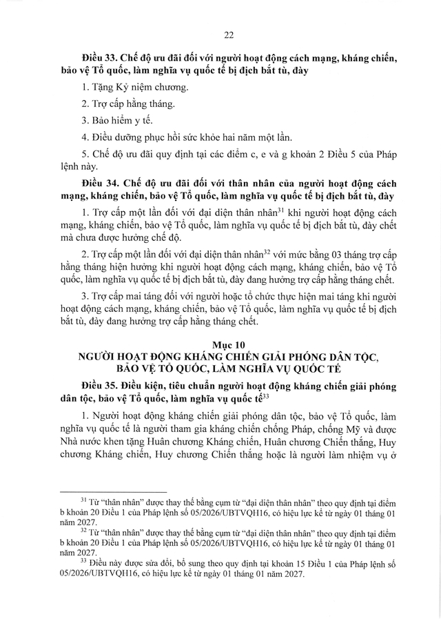PHÁP LỆNH ƯU ĐÃI NGƯỜI CÓ CÔNG VỚI CÁCH MẠNG- Ảnh 23.