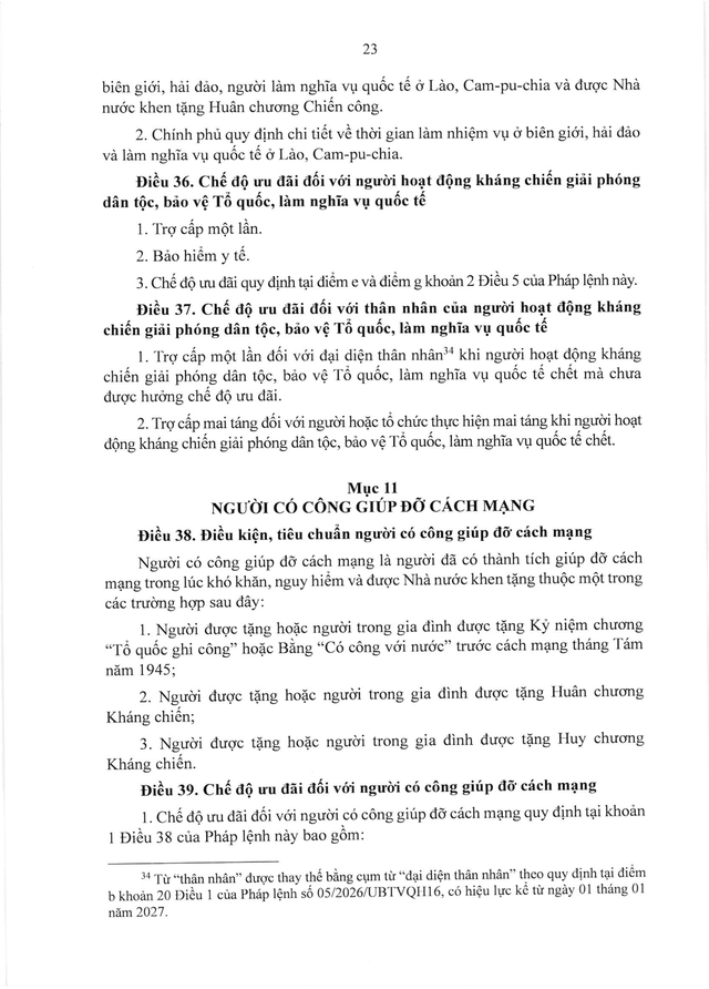PHÁP LỆNH ƯU ĐÃI NGƯỜI CÓ CÔNG VỚI CÁCH MẠNG- Ảnh 24.