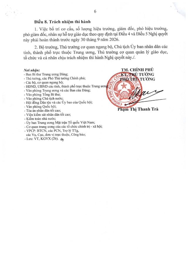 Nghị quyết số 37/2026/NQ-CP về cơ cấu, số lượng, chính sách đối với lãnh đạo, nhân sự hỗ trợ giáo dục khi sắp xếp trường học cấp tỉnh, cấp xã- Ảnh 8.