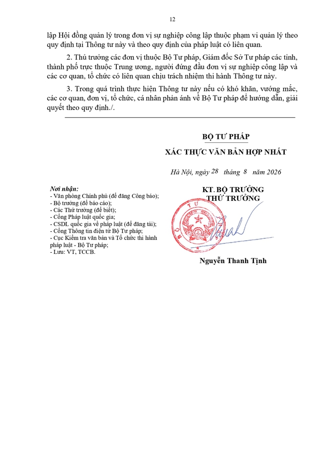Hướng dẫn về Hội đồng quản lý và tiêu chuẩn, điều kiện bổ nhiệm, miễn nhiệm thành viên Hội đồng quản lý trong đơn vị sự nghiệp công lập thuộc ngành Tư pháp- Ảnh 13.