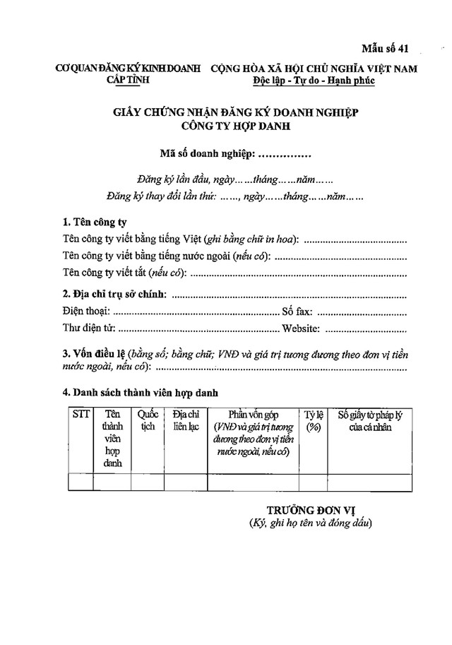 ĐĂNG KÝ DOANH NGHIỆP: Chi tiết 80 biểu mẫu- Ảnh 154.