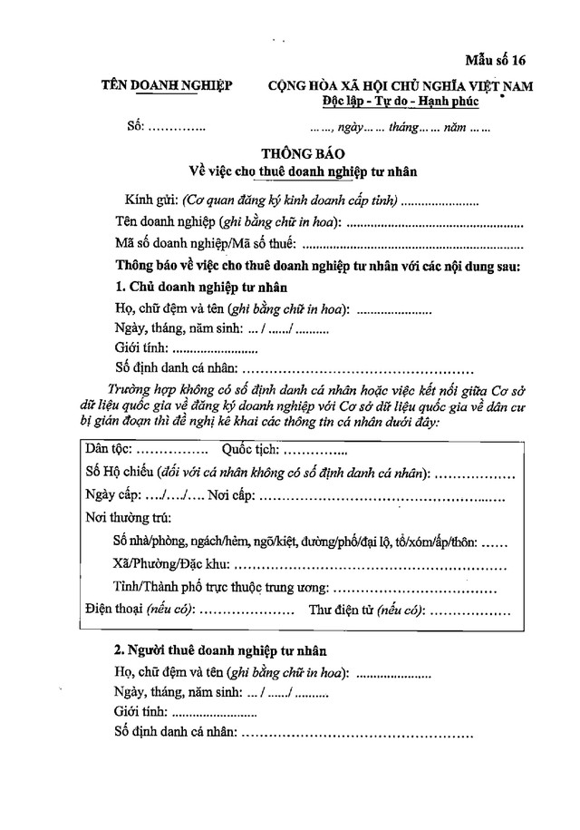 ĐĂNG KÝ DOANH NGHIỆP: Chi tiết 80 biểu mẫu- Ảnh 86.