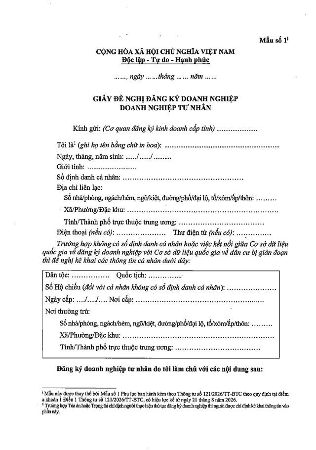 ĐĂNG KÝ DOANH NGHIỆP: Chi tiết 80 biểu mẫu- Ảnh 8.