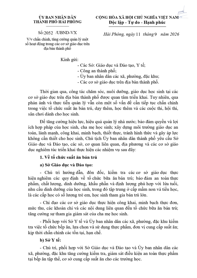 Tăng cường kiểm tra bữa ăn bán trú; chấn chỉnh hoạt động dạy thêm, học thêm; rà soát, cắt giảm các cuộc thi- Ảnh 2.