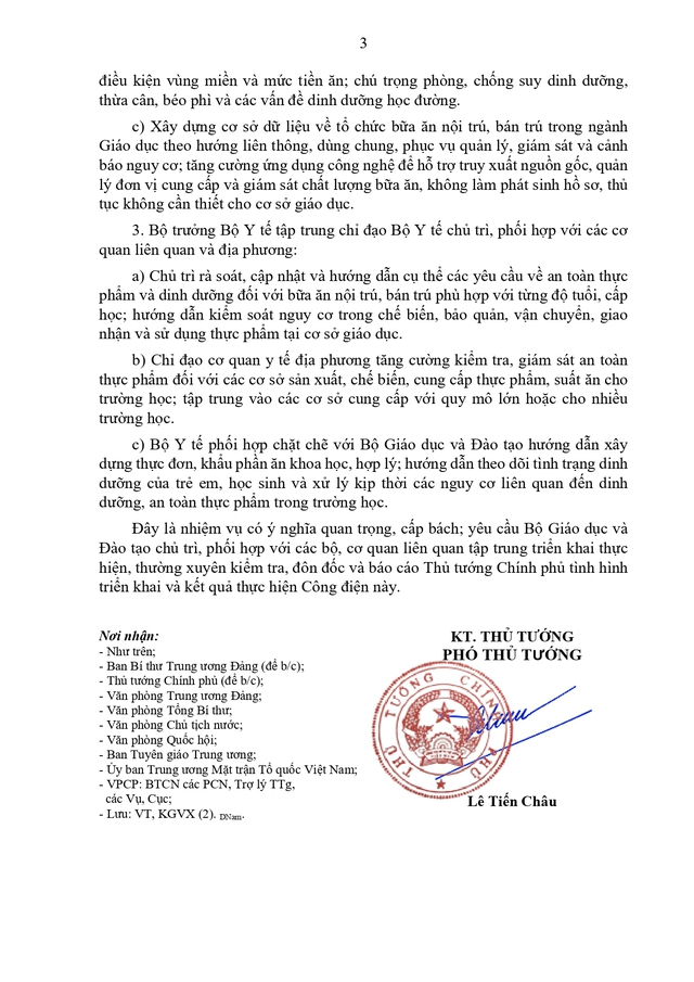 Khẩn trương ban hành quy định tổ chức bữa ăn nội trú, bán trú; Chủ tịch UBND tỉnh, TP chịu trách nhiệm toàn diện tổ chức bữa ăn nội trú, bán trú trên địa bàn- Ảnh 4.