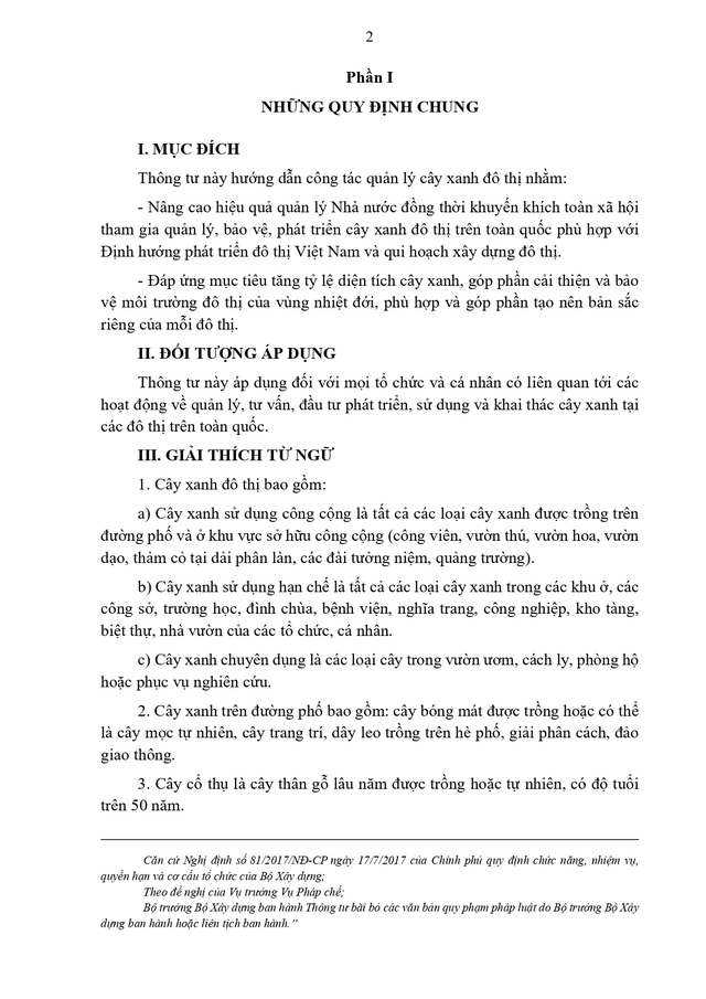 Thông tư hướng dẫn quản lý cây xanh đô thị- Ảnh 2.