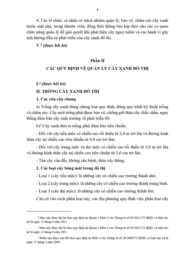 Thông tư hướng dẫn quản lý cây xanh đô thị- Ảnh 4.