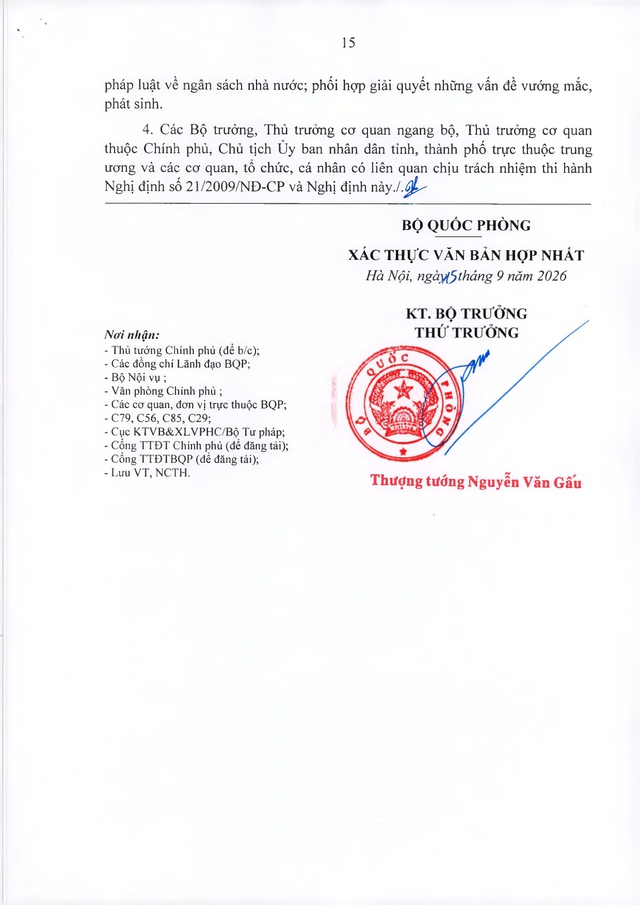 Nghị định quy định chế độ, chính sách đối với sĩ quan thôi phục vụ tại ngũ, hy sinh, từ trần, chuyển quân nhân chuyên nghiệp hoặc công chức quốc phòng- Ảnh 15.