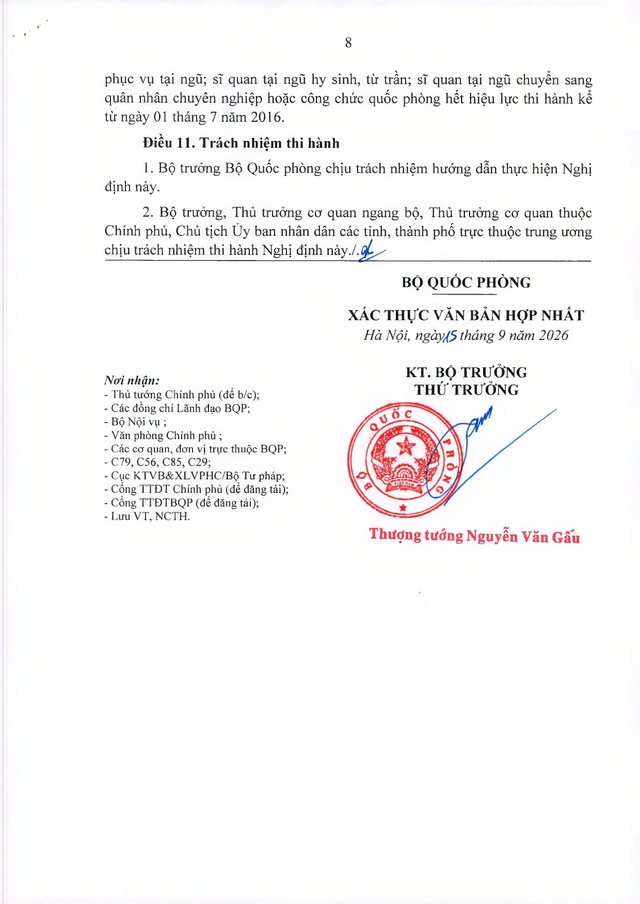 Nghị định quy định chế độ, chính sách đối với quân nhân chuyên nghiệp, công nhân, viên chức quốc phòng- Ảnh 9.