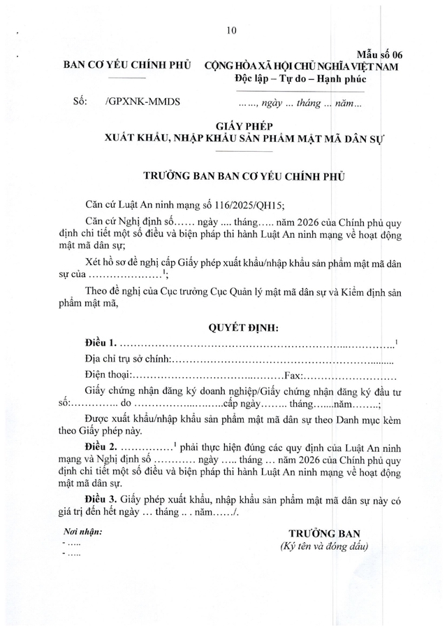 Nghị định số 341/2026/NĐ-CP quy định chi tiết Luật An ninh mạng về hoạt động mật mã dân sự- Ảnh 32.