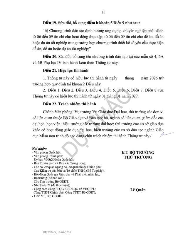 Dự thảo Thông tư sửa đổi, bổ sung quy định về TUYỂN SINH ĐẠI HỌC- Ảnh 13.