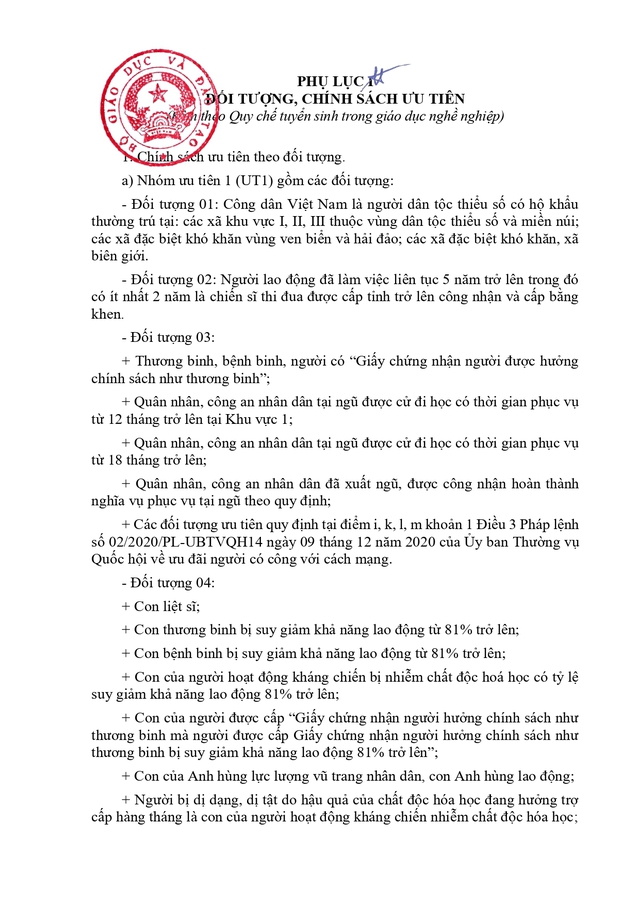 Thông tư số 76/2026/TT-BGDĐT quy chế tuyển sinh trong giáo dục nghề nghiệp- Ảnh 18.