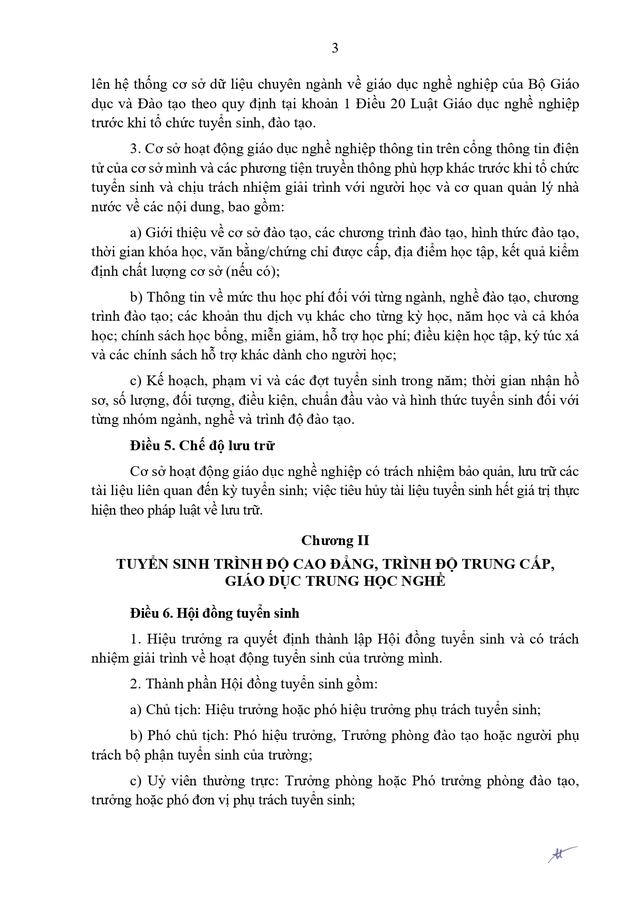 Thông tư số 76/2026/TT-BGDĐT quy chế tuyển sinh trong giáo dục nghề nghiệp- Ảnh 6.