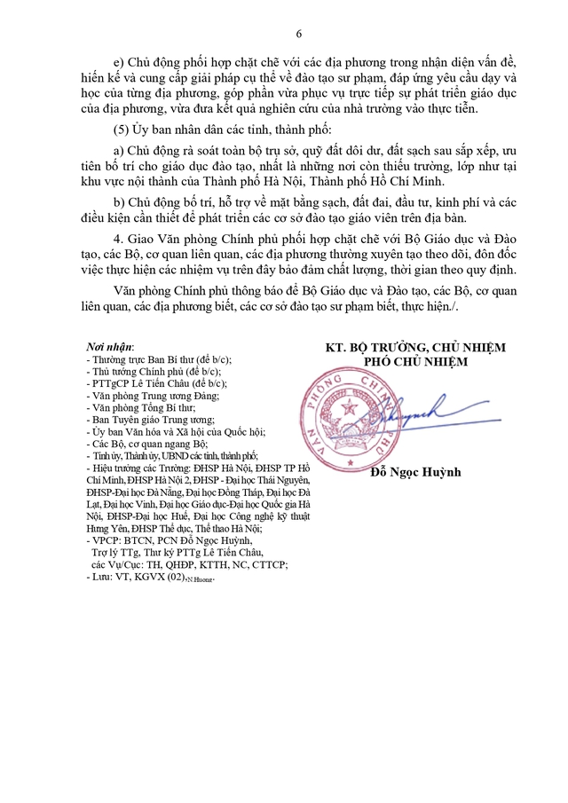 Khẩn trương tuyển dụng, sắp xếp giáo viên; bố trí đội ngũ nhân sự dôi dư; sắp xếp, giảm đầu mối cơ sở đào tạo sư phạm- Ảnh 9.