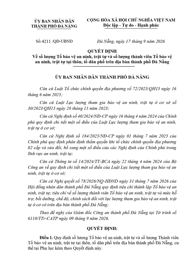Số lượng Tổ bảo vệ an ninh, trật tự; số lượng thành viên Tổ bảo vệ an ninh, trật tự tại thôn, tổ dân phố- Ảnh 1.