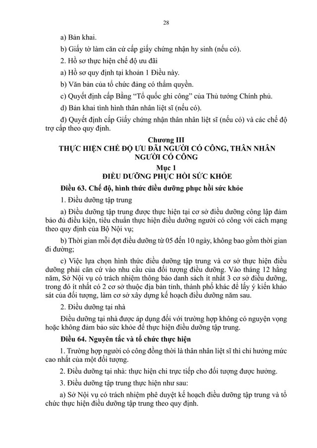 Dự thảo Nghị định quy định chi tiết và biện pháp thi hành Pháp lệnh Ưu đãi người có công với cách mạng- Ảnh 28.