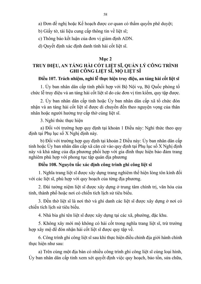 Dự thảo Nghị định quy định chi tiết và biện pháp thi hành Pháp lệnh Ưu đãi người có công với cách mạng- Ảnh 58.