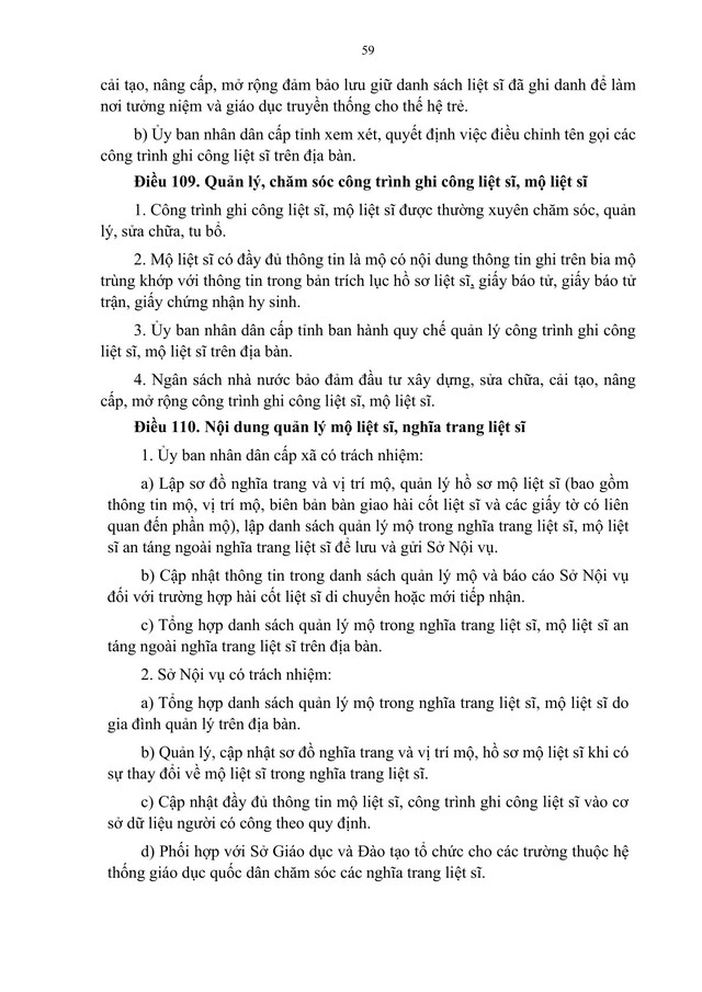 Dự thảo Nghị định quy định chi tiết và biện pháp thi hành Pháp lệnh Ưu đãi người có công với cách mạng- Ảnh 59.