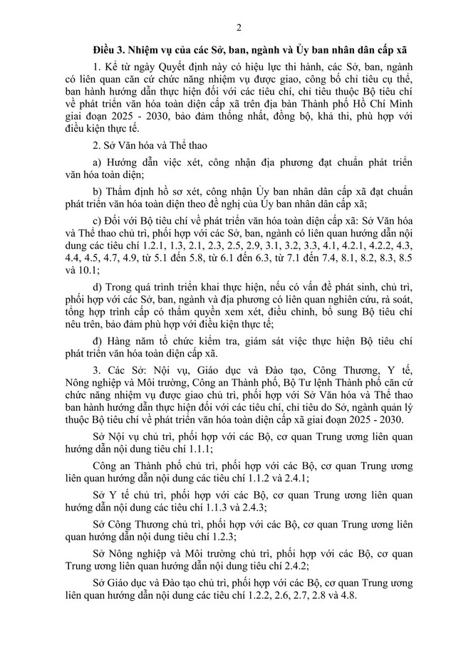 Bộ tiêu chí PHÁT TRIỂN VĂN HÓA toàn diện cấp xã- Ảnh 2.