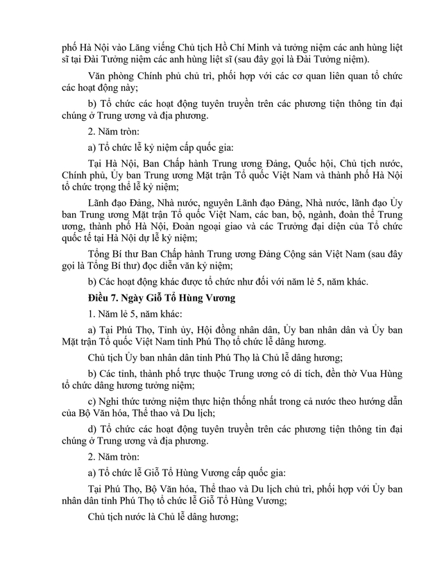 Quy định về tổ chức ngày kỷ niệm; nghi thức trao tặng, đón nhận hình thức khen thưởng, danh hiệu;...- Ảnh 5.