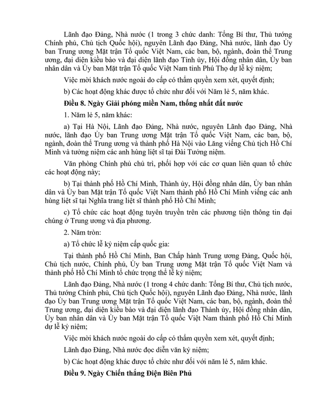 Quy định về tổ chức ngày kỷ niệm; nghi thức trao tặng, đón nhận hình thức khen thưởng, danh hiệu;...- Ảnh 6.