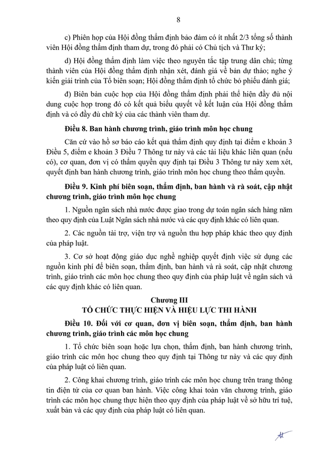 Quy trình biên soạn, ban hành chương trình, giáo trình môn học chung của giáo dục nghề nghiệp- Ảnh 8.