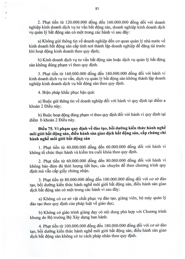 Nghị định số 339/2026/NĐ-CP quy định xử phạt vi phạm hành chính trong lĩnh vực xây dựng, quản lý công trình hạ tầng kỹ thuật, quản lý, phát triển nhà, kinh doanh bất động sản- Ảnh 85.