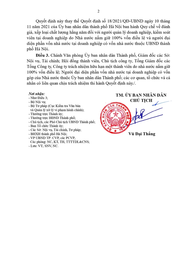 Quyết định số 123/2026/QĐ-UBND: Quy chế đánh giá, xếp loại người quản lý, kiểm soát viên tại doanh nghiệp- Ảnh 2.
