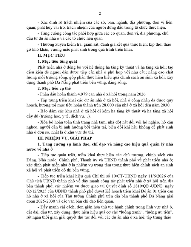 Kế hoạch 431/KH-UBND: Thực hiện Chương trình “CÓ NHÀ Ở”, phát triển Đà Nẵng bền vững, đáng sống- Ảnh 2.